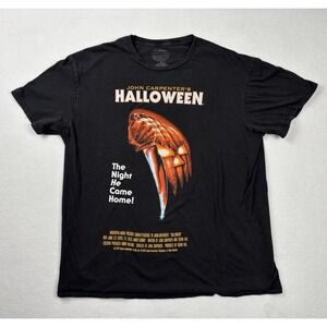John Carpenter Halloween Movie Graphic T Shirt Black XL Horror Michael Myers